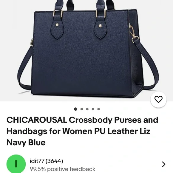 Navy Blue Handbag - Picture 8 of 15